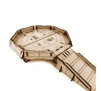 Pwork Wargames Landing Platform - Set de décors d'une Plate-Forme d'atterrissage pour Miniatures à l'échelle 28mm / 35mm - Miniatures de Table Wargame 3D Scenery Terrain - MDF 3mm