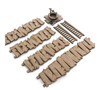 Pwork Wargames Medieval Lost Burg 05 - Ensemble de décors de Ville médiévale pour Miniatures à l'échelle 28mm / 35mm - Miniatures de Table Wargame 3D Scenery Terrain - MDF 3mm