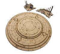 Pwork Wargames Medieval Lost Burg 06 - Ensemble de décors de Ville médiévale pour Miniatures à l'échelle 28mm / 35mm - Miniatures de Table Wargame 3D Scenery Terrain - MDF 3mm