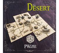PWORK WARGAMES The Desert (Le Désert) - Cartes tactiques 3D Rpg Fantasy Dungeon Tiles - Cartes tactiques 3D modulaires en MDF 3 mm