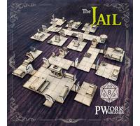 PWORK WARGAMES The Jail (La Prison) - 3D tactical maps RPG fantasy donjon tiles - cartes tactiques 3D modulaires en MDF 3 mm