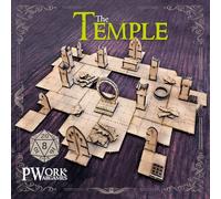 PWORK WARGAMES The Temple (Le temple) - 3D tactical maps RPG fantasy donjon tiles - cartes tactiques 3D modulaires en MDF 3 mm