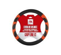 COUVRE VOLANT GRIP NOIR/ROUGE/NOIR