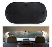 +PWR Car Parts Pare-Soleil arrière Triple Couche Noir Microperforé Pliable 100 x 50 cm. Protège l'intérieur de la Voiture des Rayons du Soleil. Installation Rapide et Facile. 100% Polyester.