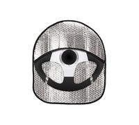 +PWR Car Parts Pare-Soleil Universel pour Volant argenté 50 x 44 cm Fabriqué en Aluminium. Protège Le Volant d'origine du véhicule Contre la Chaleur Excessive.