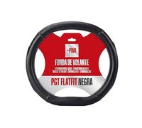 +PWR Car Parts PGT FlatFit Noir Housse de Volant pour Peugeot. Design Spécifique pour Volants à Base Plate. Similicuir Noir Microperforé. Antidérapante, Ergonomique et au Toucher Doux