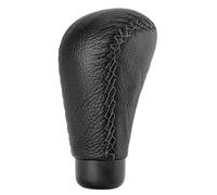 +PWR Car Parts Pommeau de levier de vitesse universel Modèle Class Similcuir noir avec surpiqûres noires. Sans gâchette. Design élégant et sportif.
