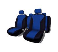 +PWR Car Parts Set Universel de Housses de siège Firenze Blue et Noir. Compatible avec l'airbag, Ensemble Complet pour 5 sièges.