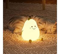 PWRF Pear Night Light with Legs, 7 Colors Cute pear Shape Silicone Night Light for Kids