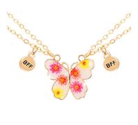 Pwsap 2 Pièces, BFF Collier d'Amitié pour 2 Filles, Meilleurs Amis Or Papillon Pendentif Chaîne Colliers, Best Friends Forever Colliers, Amitié Bijoux Cadeaux pour Enfants Mère Amis Sœurs