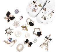 Pwsap Bijoux de Luxe, Décorations et Breloques Scintillantes pour Chaussures et Sabots pour Femmes, Cadeau de Fête pour Filles