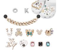 Pwsap Breloques de Chaussures,Bijoux de Luxe, Décorations de Chaussures, Breloques de Chaussures Scintillantes pour Sabots pour Femmes, Cadeau de Fête pour Filles