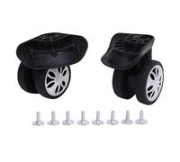 Pwshymi 1 Paire de roulettes de Bagages, roulettes de Valise de Voyage, Roues de Remplacement ABS Silencieuses pour Bricolage Réparation avec 10 Vis