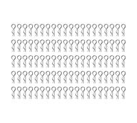 Pwshymi 100 pièces Goupille Voiture RC, RC Broches de Clip de Carrosserie de Voiture Acier Inoxydable de Type R Pin pour Voiture 1/12 RC