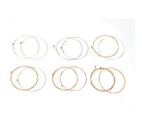 Pwshymi 12 Pièces de Cordes de Guitare de Haute qualité, Accessoires de Remplacement pour Guitares Folk, Parfaits pour les Musiciens-matériau Durable en Cuivre et en Acier
