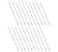 Pwshymi 20 Pièces Machine À Tricoter Aiguille de Transfert, Aiguille à Double Oeil en Métal 9 Cm de Long Aiguilles à Coudre Grand Oeil pour Machine à Tricoter