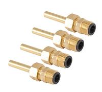 Pwshymi 4 PCS Grandes Buses de Fontaine Hexagonales, Buse de Paysage Aquatique à Jet Direct en Cuivre avec Adaptateur de Filetage Mâle pour Musée de Parcs D'attractions D'étang de (G1/2)