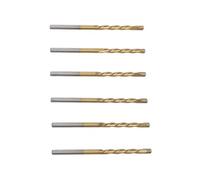 Pwshymi 50pcs 1/8 Pouce Bites de Forage en Spirale Twist Drill Bits M2 Acier à Grande Vitesse pour la Coupe en Plastique en Bois avec 2,35 Pouces de 29 Mm de Profondeur (Or)