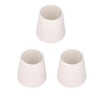 Pwshymi Abat-jour E14 pour Lustre, Lot de 3 Abat-jours en Lin avec Structure en Fer Métallique Intégrée pour Lampe de Table, Applique Murale ou Plafonnier