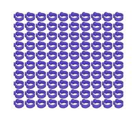 Pwshymi Anneaux de Pattes de Pigeons en Plastique Durable, 100 Pièces, Idéaux pour L'identification et le Marquage des Pigeons dans les Pigeonniers, Taille 8mm (Violette)