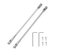 Pwshymi Arbres de Transmission sur Chenilles RC, Arbres D'entraînement à Joint Universel en Acier Inoxydable pour Véhicules sur Chenilles 1/10 LCG RC, Ensemble de 2 Pièces (Argent)