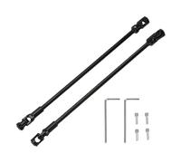 Pwshymi Arbres de Transmission sur Chenilles RC, Arbres D'entraînement à Joint Universel en Acier Inoxydable pour Véhicules sur Chenilles 1/10 LCG RC, Ensemble de 2 Pièces (Noire)