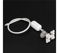 Pwshymi Arroseur à Brume Suspendu, Pulvérisateur à 4 Têtes pour L'irrigation du Jardin, PVC Gris Blanc, 1 X Tuyau d'eau, 1 X Boule Lourde Blanche, Buse de Pulvérisation