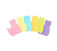 Pwshymi Autocollants D'évaluation en Forme de Chat Mignon, Note Autocollante pour Fournitures de Bureau, Papier de Pâte de Bois Réutilisable 7x8 Cm