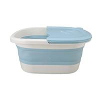 Pwshymi Baignoire de Trempage des Pieds, Bain de Pieds Pliable pour Soulager la Pression et le Confort, Idéal pour un Usage Domestique, Matière Plastique, 1 unité (Bleue)