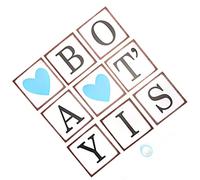 Pwshymi Bannière de Révélation du Genre de bébé, Décor en Carton Durable | Design coloré, Idéal pour les baby showers, Parfait pour les accessoires photo, Facile à assembler