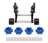 Pwshymi Barre de Roue Améliorée en Alliage D'aluminium pour Voiture LOSI LMT 1/8 RC, Accessoire Léger et Durable (Bleu)