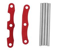 Pwshymi Barres d'attache de Cloison en Aluminium Haute Résistance pour Voitures Slash 1/10 RC, stabilité Améliorée et Vibrations Réduites (Rouge)