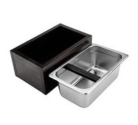 Pwshymi Boîte à café en Acier Inoxydable, Conteneur à Déchets de Marc de café avec Conception Détachable pour Cafés et Usage Domestique, 27,6x12,1x17,5 Cm