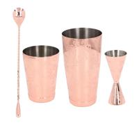 Pwshymi Boston Cocktail Shaker Set Vintage Print Durable 304 Outil en Acier Inoxydable pour Barman et Cocktails Capacité Moyenne pour les Fêtes de Bar à Domicile (Tapez 4)