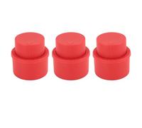 Pwshymi Bouchon de Bouteille de Soda, Scellage Efficace de Type Presse pour Bouteilles de Soda et de Boissons, Matériau ABS Professionnel, Ensemble de 3 Pièces (Rouge)
