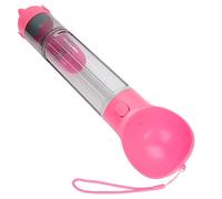 Pwshymi Bouteille d'eau pour Chiens de 500ml, Mangeoire Durable et étanche pour Les Aventures en Plein Air, Grands, Moyens et Petits Chiens (Rose)