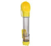 Pwshymi Bouteille d'eau pour Chiens de 500ml, Mangeoire Durable et étanche pour Les Aventures en Plein Air, Grands, Moyens et Petits Chiens (Jaune)