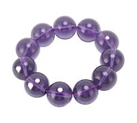 Pwshymi Bracelet en Cristal élégant avec Pierres Précieuses Naturelles, Perle de 20 Mm pour la Décoration de la Maison et la Méditation, Touche Artistique Unique (Violet Noir)