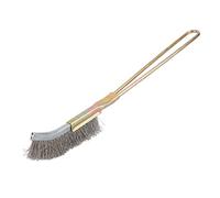 Pwshymi Brosse à bonsaï Durable en Acier pour Le Nettoyage du Jardin, Outil Essentiel pour Les Passionnés et Les Débutants, Matériau écologique (Tête courbée)