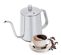 Pwshymi Cafetière à Col de Cygne de 550 Ml, Bouilloire à Long Bec en Acier Inoxydable avec Poignée Ergonomique pour la Préparation du café.