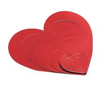 Pwshymi Carte d'amour Rouge 3D, Taille Moyenne Coeur