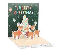 Pwshymi Carte de Noël 3D, Conception de Vacances en Trois (Style F)