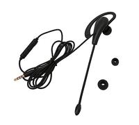 Pwshymi Casque Monaural avec Microphone HD, Conception Légère pour Une Utilisation au Bureau, Noir - 1 Pièce (Type-C)