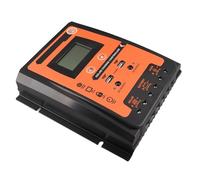 Pwshymi Contrôleur de Panneau Solaire avec écran LCD, Double Régulateur USB Intelligent pour Systèmes 12 V 24 V, Alliage D'aluminium, Parfait pour la Configuration Solaire Domestique