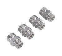 Pwshymi Convertisseur de Raccord Hydraulique pour Mini-pelle, Adaptateur 4 Pièces en Acier au Carbone Solide pour Filetage M14 à pour Fixation Hydraulique AGT adapté aux Travailleurs de la