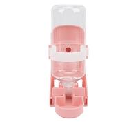 Pwshymi Distributeur d'eau Suspendu pour Petits Animaux de Compagnie, Bouteille d'eau Automatique Réglable de 500ml pour Petits Animaux de Compagnie, ABS 17oz (Rose)