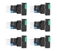 Pwshymi Ensemble de 25 Interrupteurs à Bouton-poussoir avec Lumière pour équipement D'automatisation, Matériau ABS Durable, Interrupteur D'alimentation Autobloquant de 16mm (Verte)