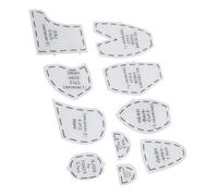 Pwshymi Ensemble de Règles de Modèle D'ours à Mémoire, Motif de Couture en Acrylique pour la Fabrication D'adorables Poupées, Facile à Utiliser, 10 Pièces