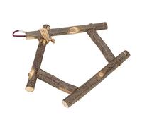 Pwshymi Jouet Balançoire pour Perroquet en Bois Naturel, pour l'exercice et Le Développement de L'intelligence chez Les Oiseaux de Compagnie, 9,4x13,0 Pouces