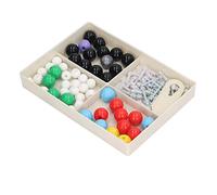 Pwshymi Kit de Modèle Moléculaire Outil éducatif Durable pour Les étudiants en Chimie 23,5 X 17 Cm Environnement PP 50 Atomes